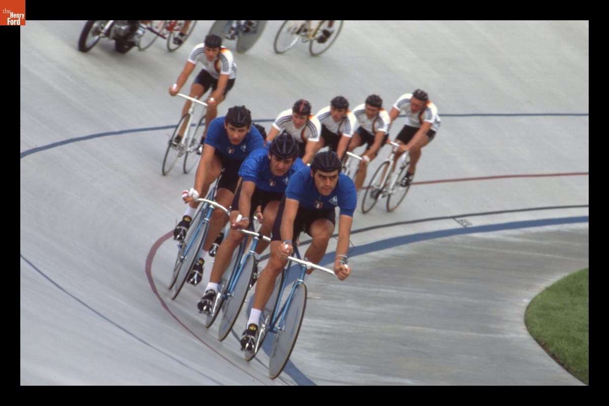 Bicyclists in an Event at the 1984 Los Angeles Summer Olympics