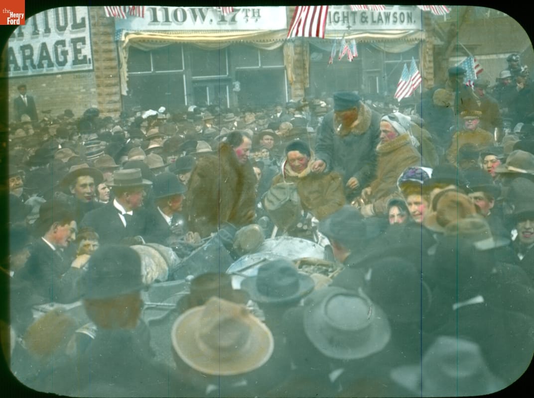 Thomas Flyer and Team, Cheyenne, Wyoming, New York to Paris Race, 1908