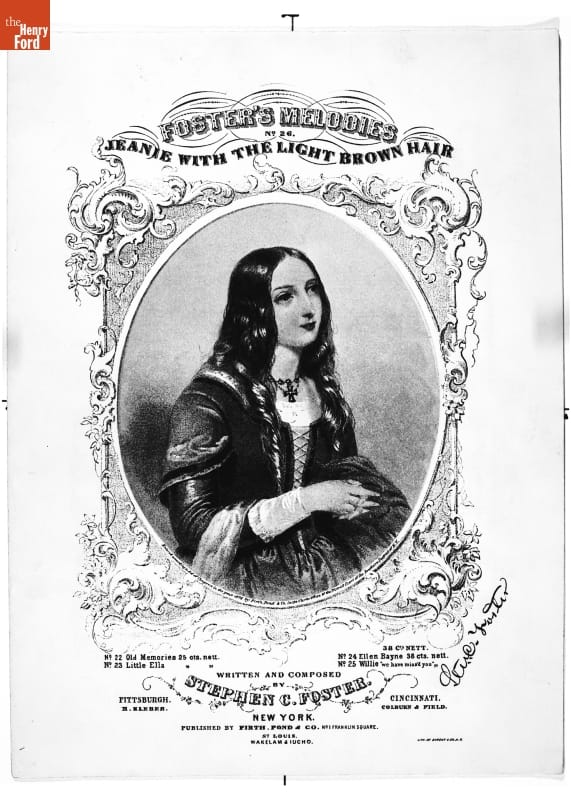 "Jeanie With the Light Brown Hair", 1854