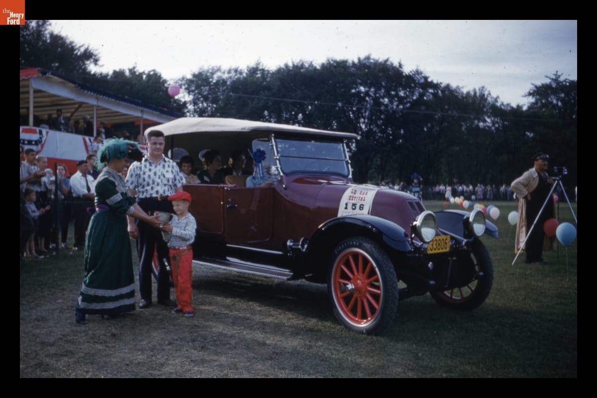 1917 Franklin Touring Car Receiving Prize at Old Car Festival in Greenfield Village, September 1960