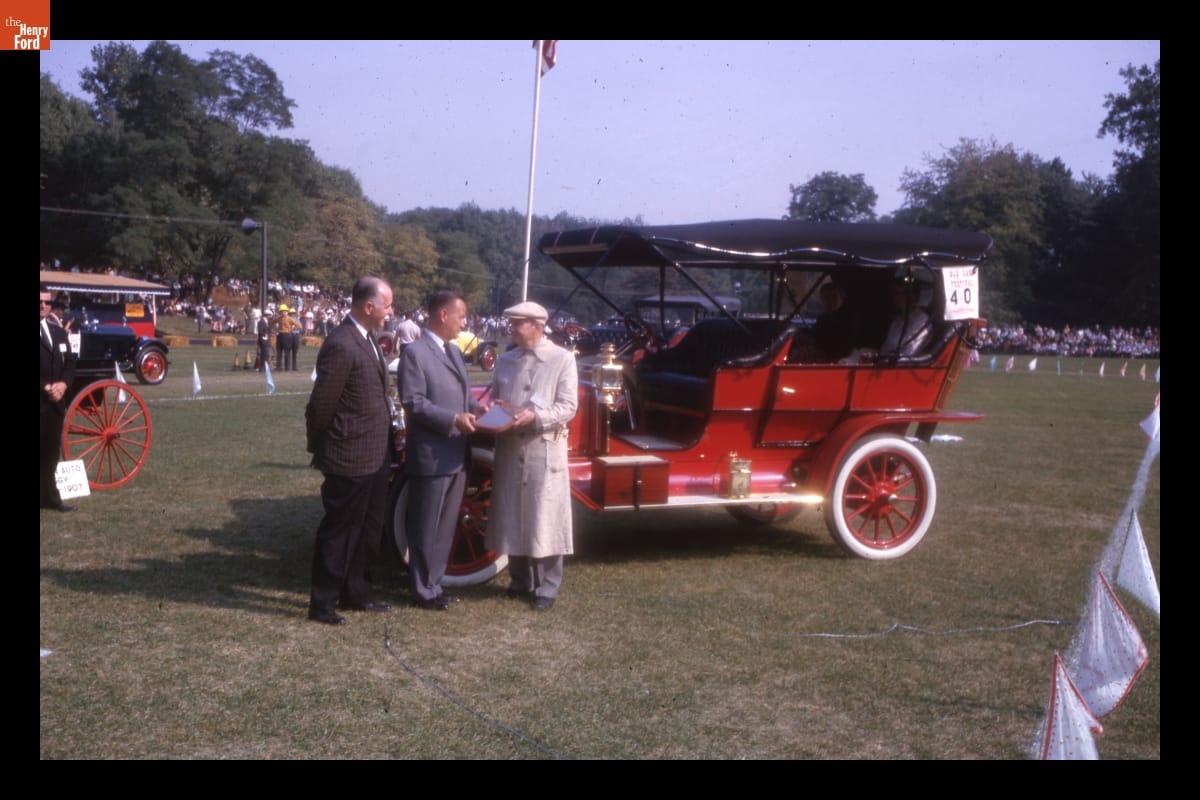 Presentation of "Champion of Champions" Award at Old Car Festival in Greenfield Village, September 1963