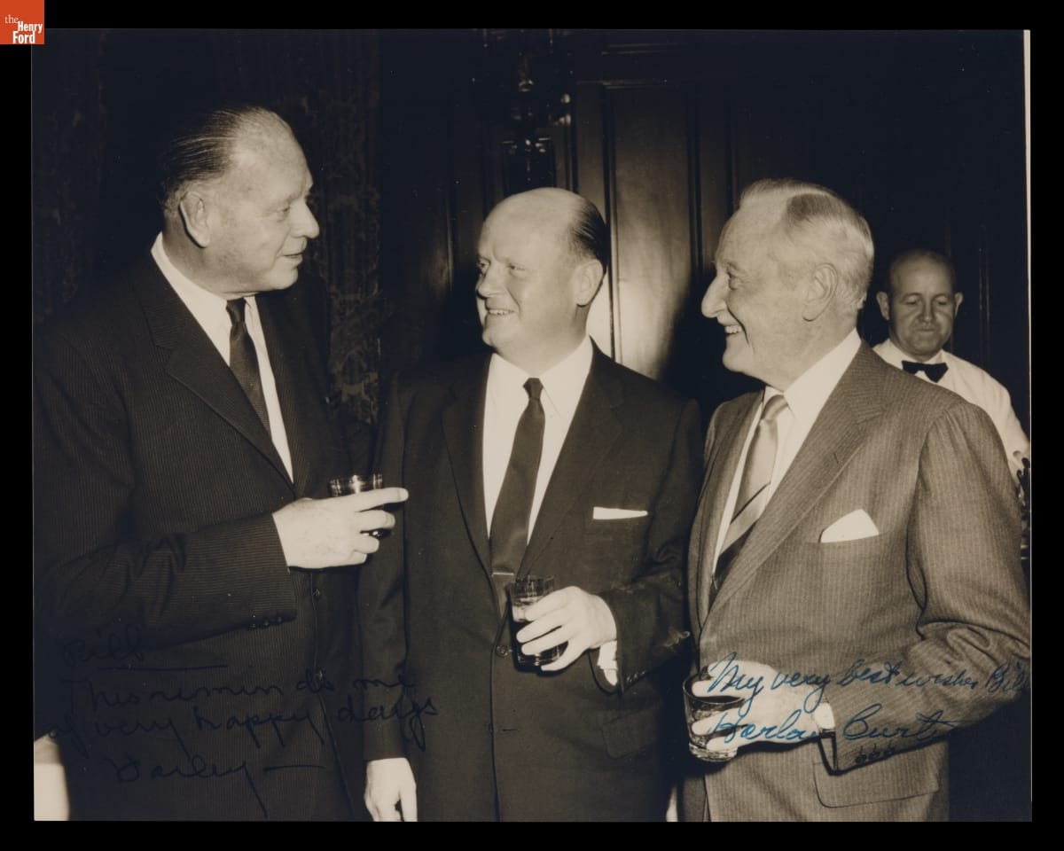Harley Earl, William Mitchell and Harlow Curtice, circa 1960