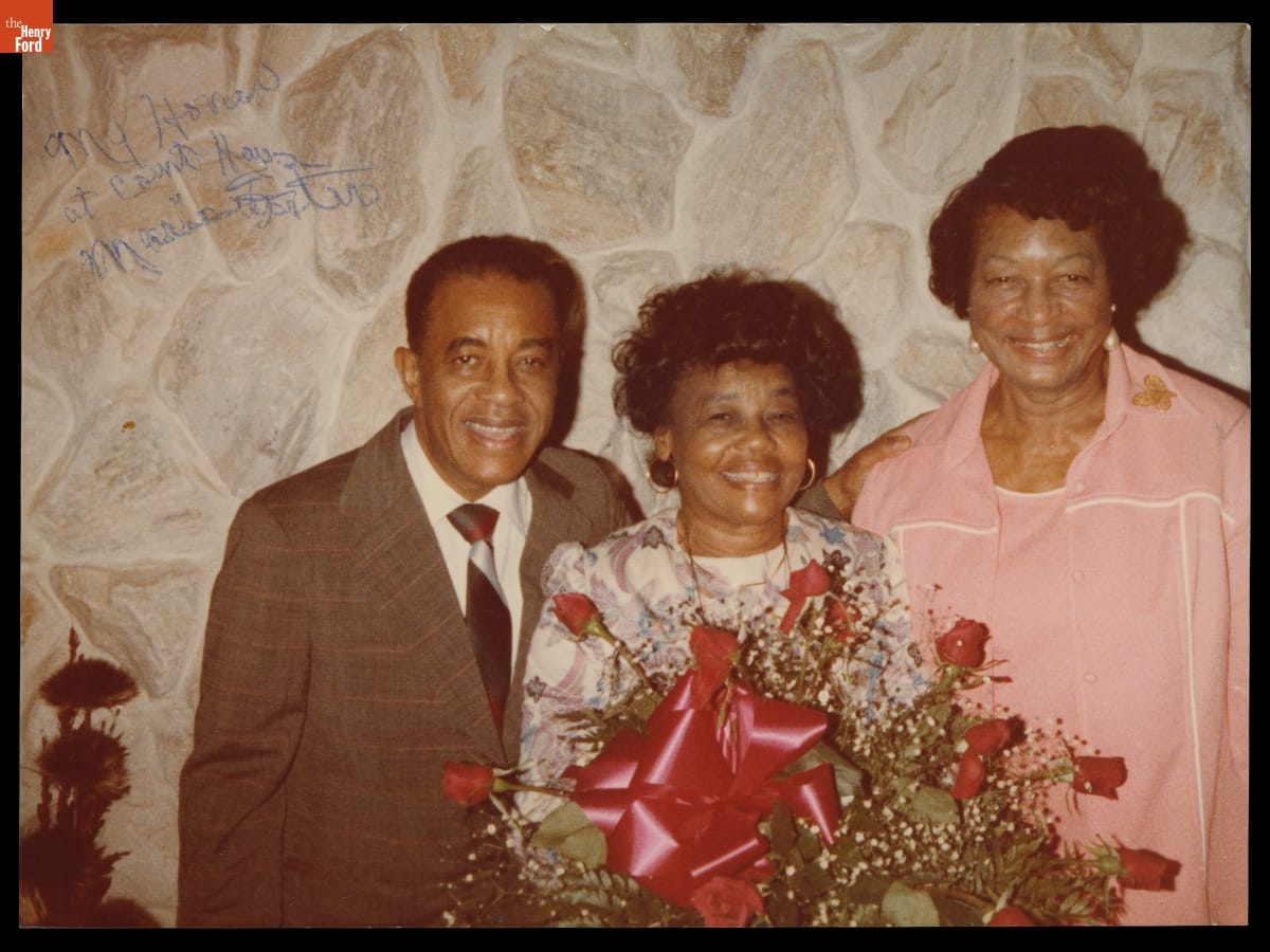 Marie Foster Being Honored, Shown with her Brother, Sullivan Jackson and Sister, Matilda Olda
