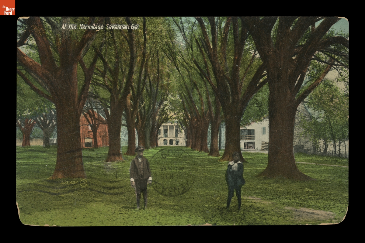 "At the Hermitage, Savannah, Ga.," Postmarked February 12, 1909