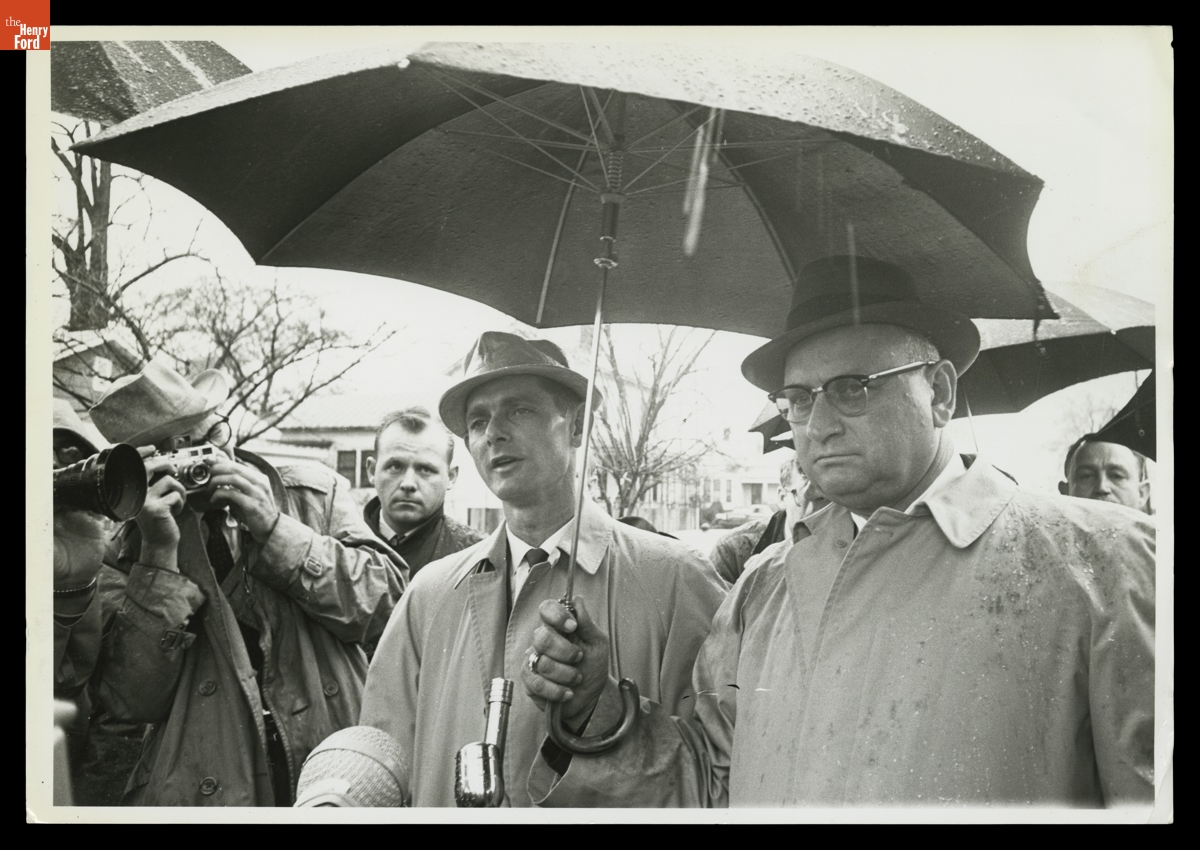 Selma Mayor Joe Smitherman and Public Safety Director Wilson Baker Talking to the Press, March 12, 1965