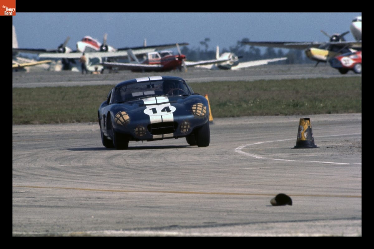Shelby Cobra Daytona Coupe Driven by Bob Johnson and Tom Payne in the 12 Hours of Sebring Race, March 1965