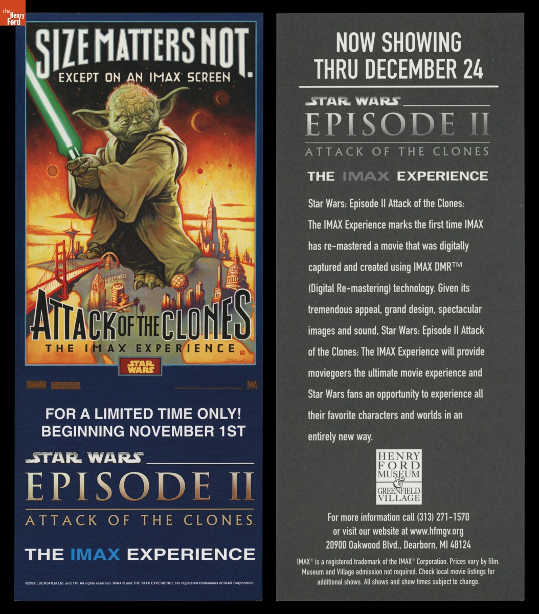 "Star Wars: Episode II: Attack of the Clones" at Henry Ford Museum, November 2002