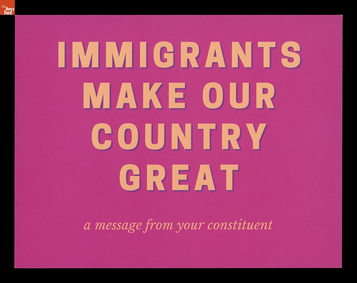 "Immigrants Make Our Country Great: A Message from Your Constituent"