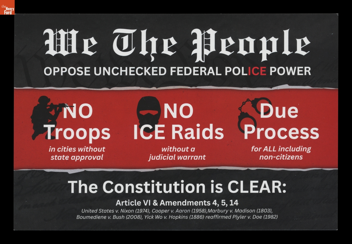 "We the People Oppose Unchecked Federal Police Power"