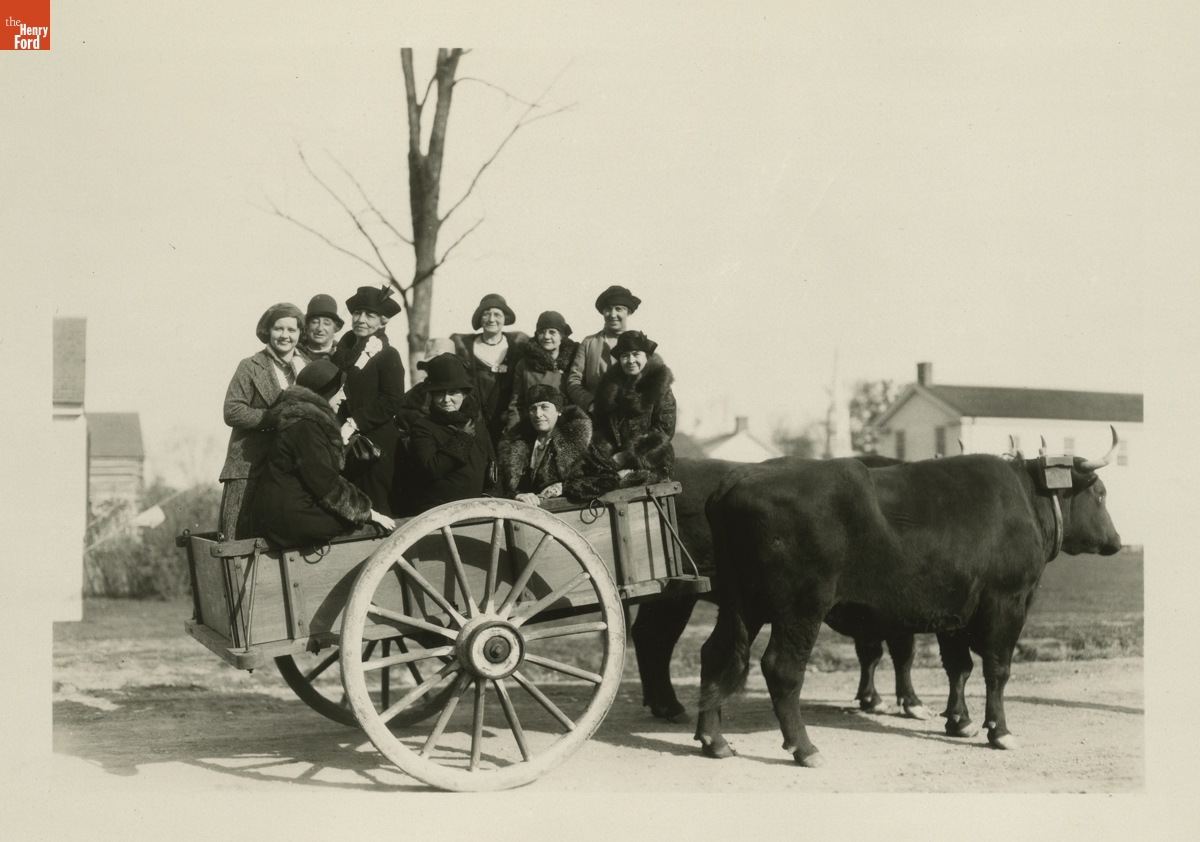 Clara Ford with Other Woman's National Farm and Garden Association Members in Greenfield Village, November 5, 1930