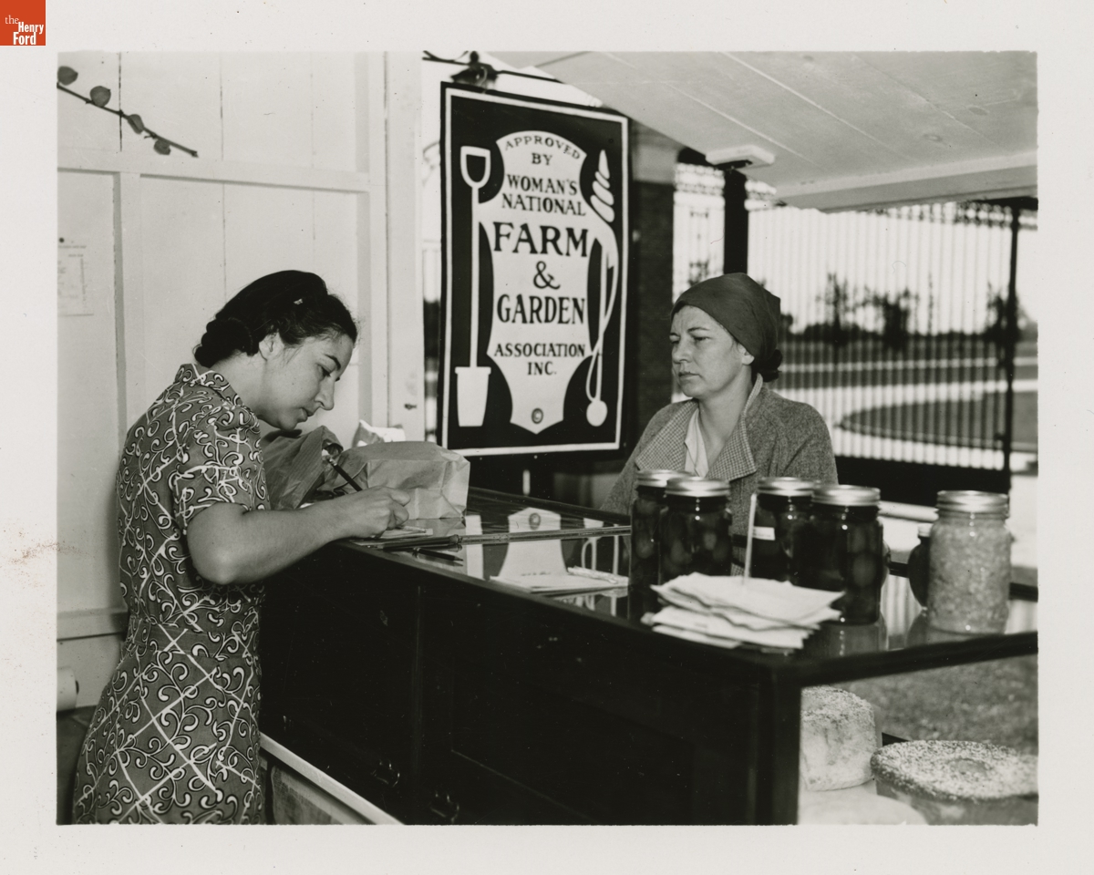 "Dearborn Pantry Shelf" Roadside Market on Village Road, Dearborn, Michigan, August 27, 1938