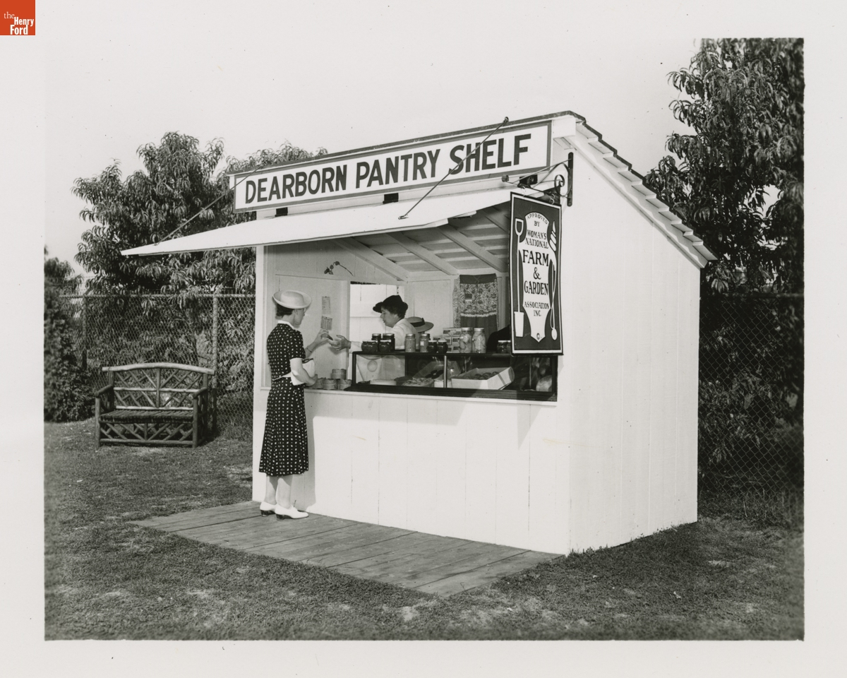 "Dearborn Pantry Shelf" Roadside Market on Village Road, Dearborn, Michigan, September 3, 1938