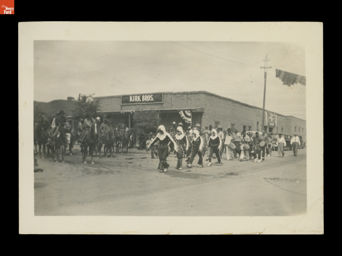 Indigenous People Walking in the Inter-Tribal Indian Ceremonial Parade, Gallup, New Mexico, 1941
