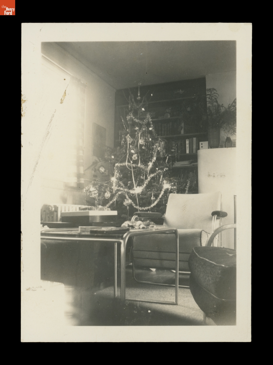 Christmas Tree Set Up in a Living Room