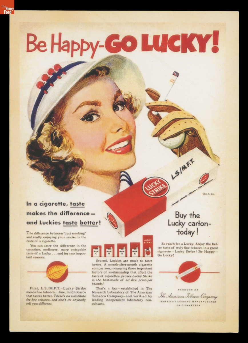 "Be Happy - Go Lucky! Buy the Lucky Carton Today!," 1950-1960