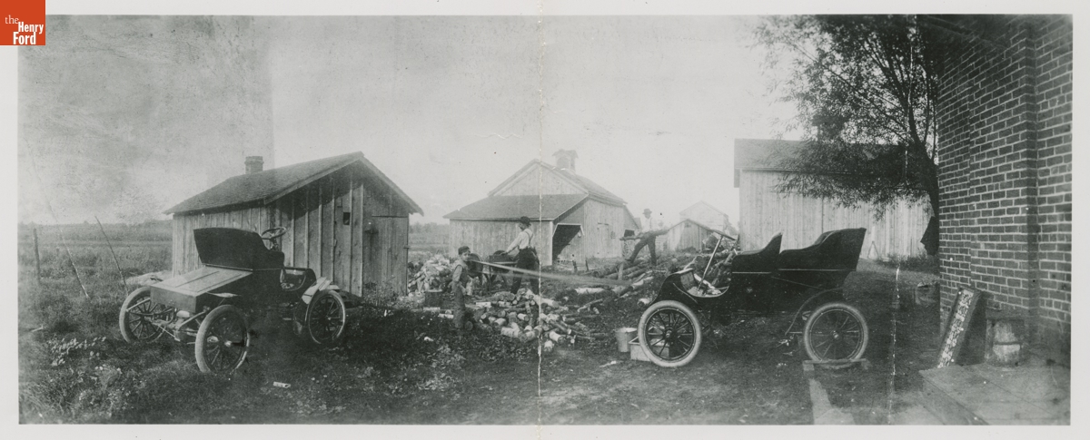 1903 Ford Model A Providing Power to Operate a Saw, Bryant Family Homestead
