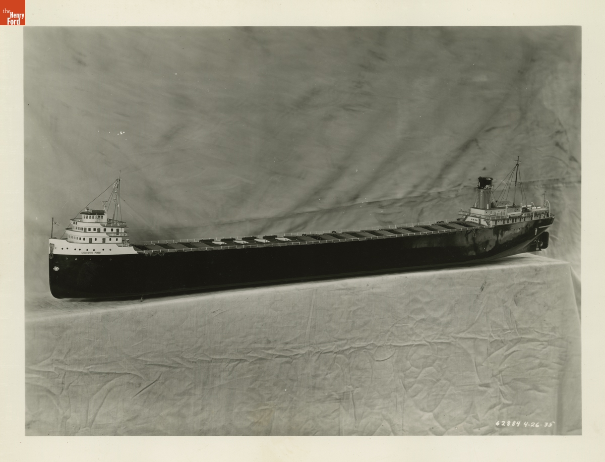 Model of the Benson Ford Freighter for the California Pacific International Exposition, April 26, 1935