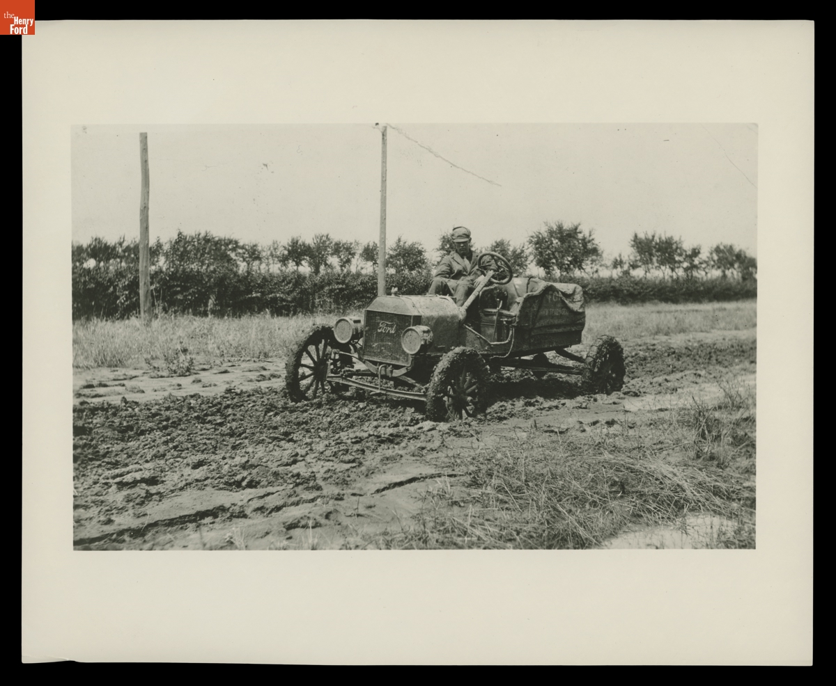 Ford Model T Race Car in Kansas during the Transcontinental Race, 1909
