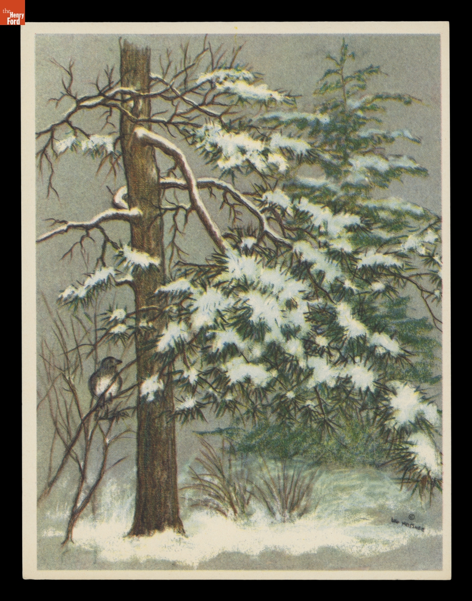 Christmas Card with Artwork by Leo J. Meissner, 1945
