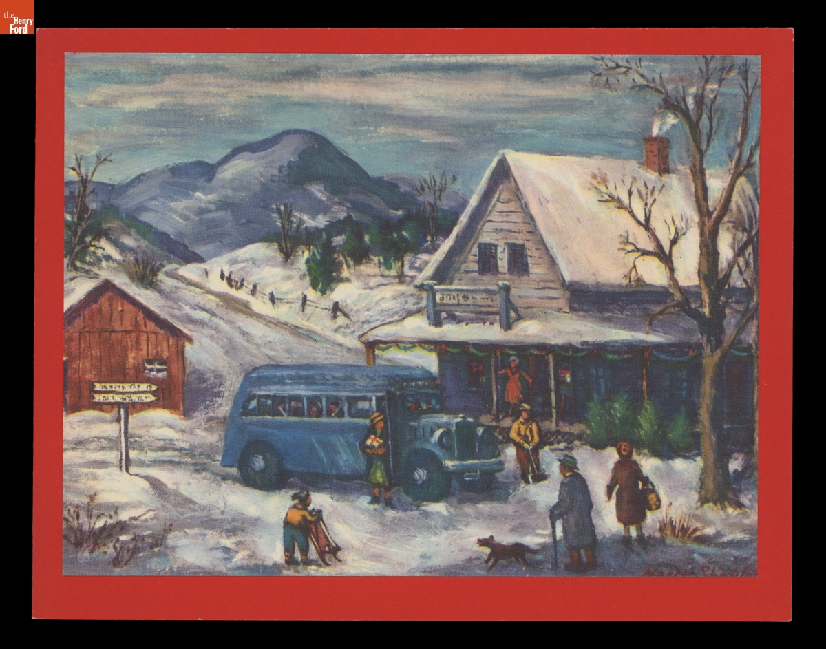 Christmas Card with Artwork by Harry Shokler, 1946