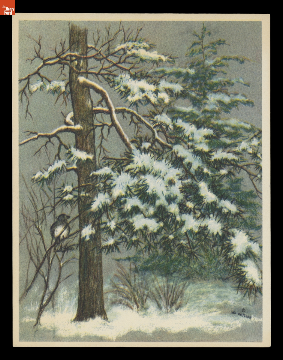 Christmas Card with Artwork by Leo J. Meissner, 1946