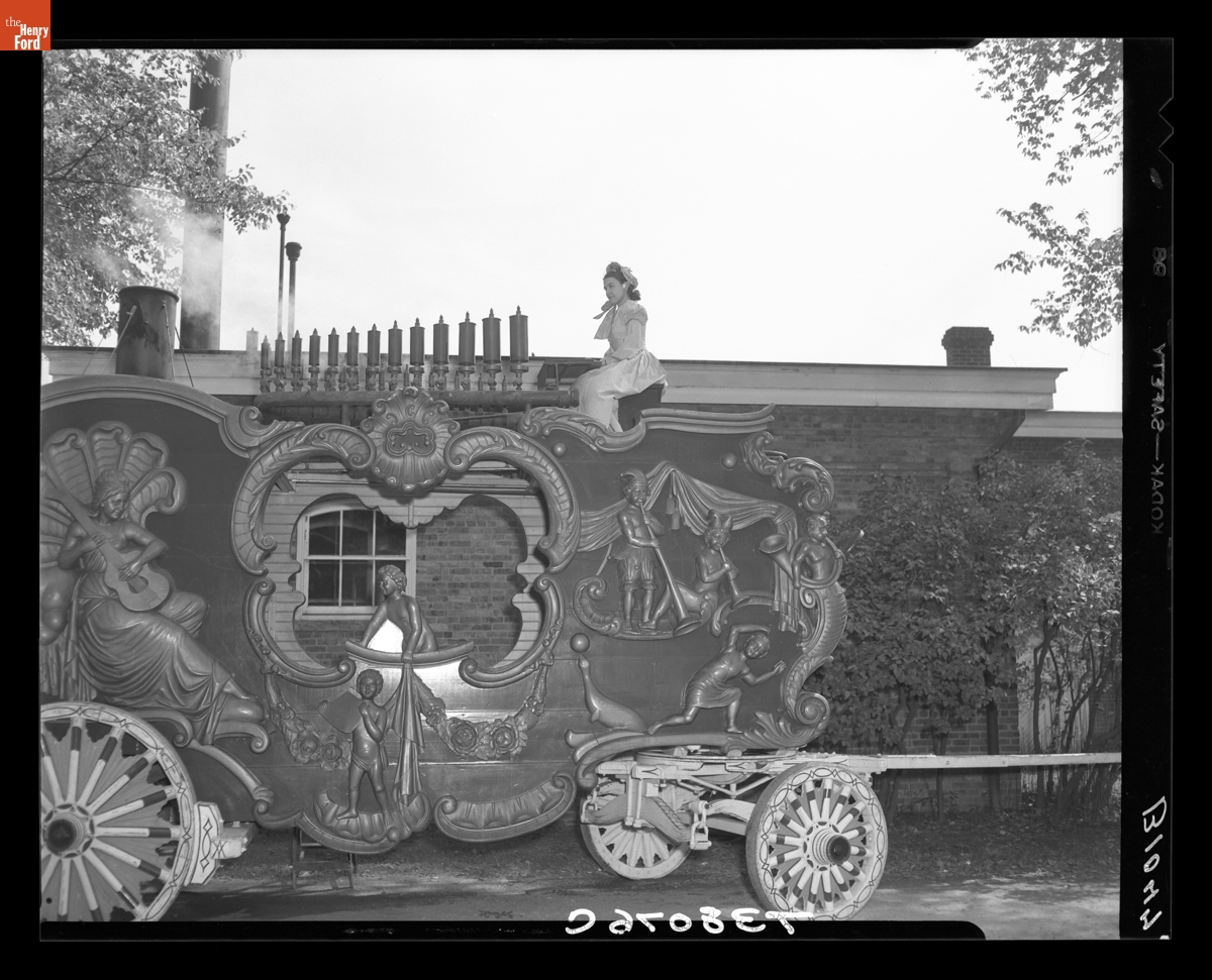 Steam Calliope Used at Old Car Festival, Greenfield Village, 1951
