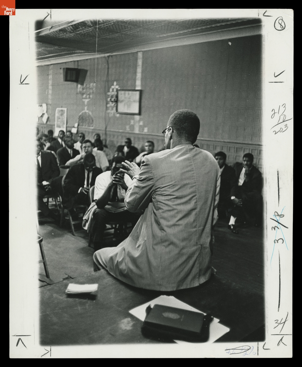 Malcolm X Giving an Informal Lecture, 1964