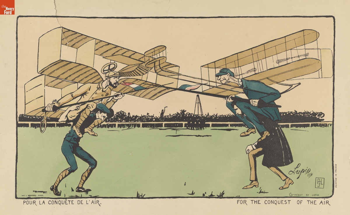 LIthograph, "For the Conquest of the Air," 1908