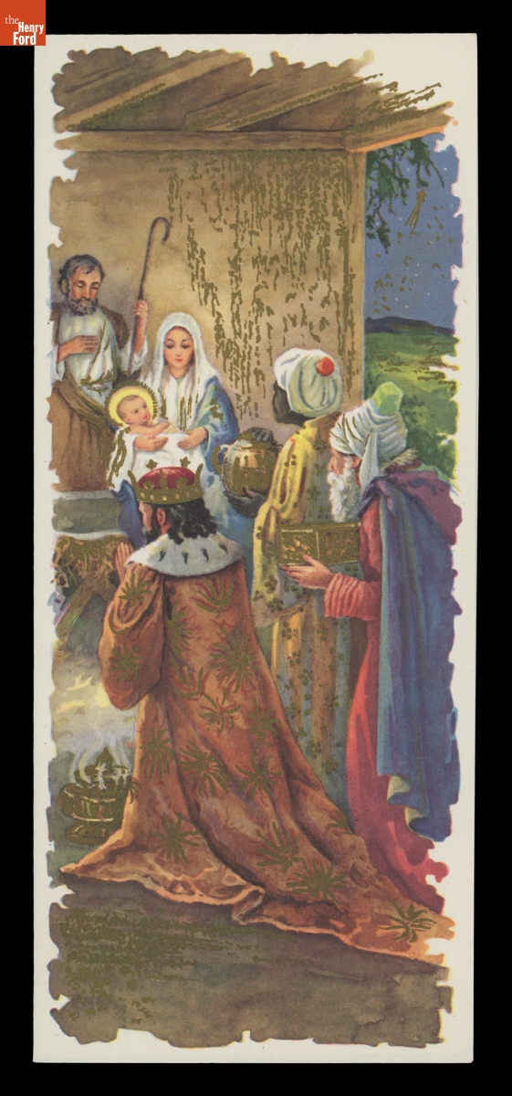 Christmas Card Featuring the "Adoration of the Magi," 1956