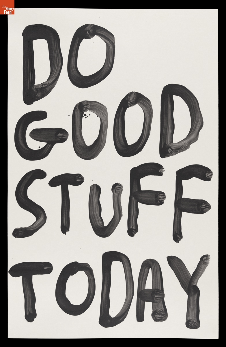 "Do Good Stuff Today," Protest Poster by Jason Polan for the Women's March, 2017