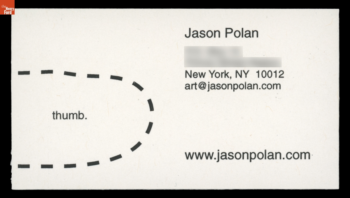 Jason Polan "Thumb" Business Card, circa 2008