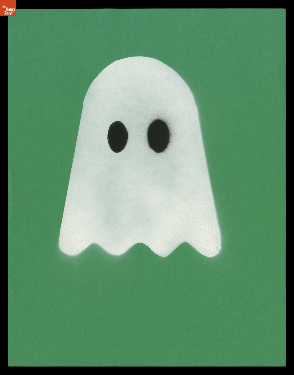 Design Drawing and Prototypes by Jason Polan for Ghostly International Stencil Kit, circa 2010