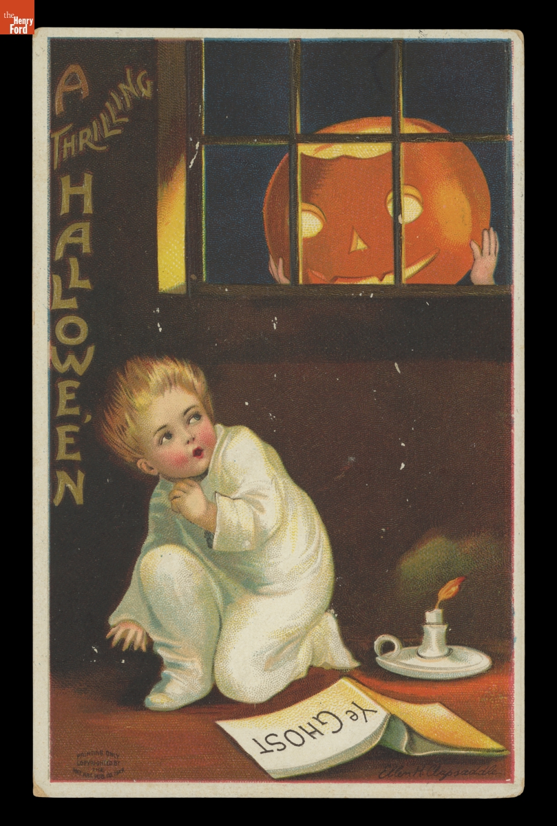 "A Thrilling Hallowe'en," Postmarked October 1910