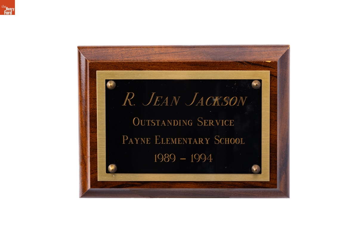 Outstanding Service Award Presented to Richie Jean Jackson, 1994
