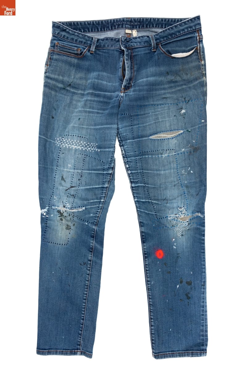 Repaired Jeans Worn by Kate Herron, circa 2018