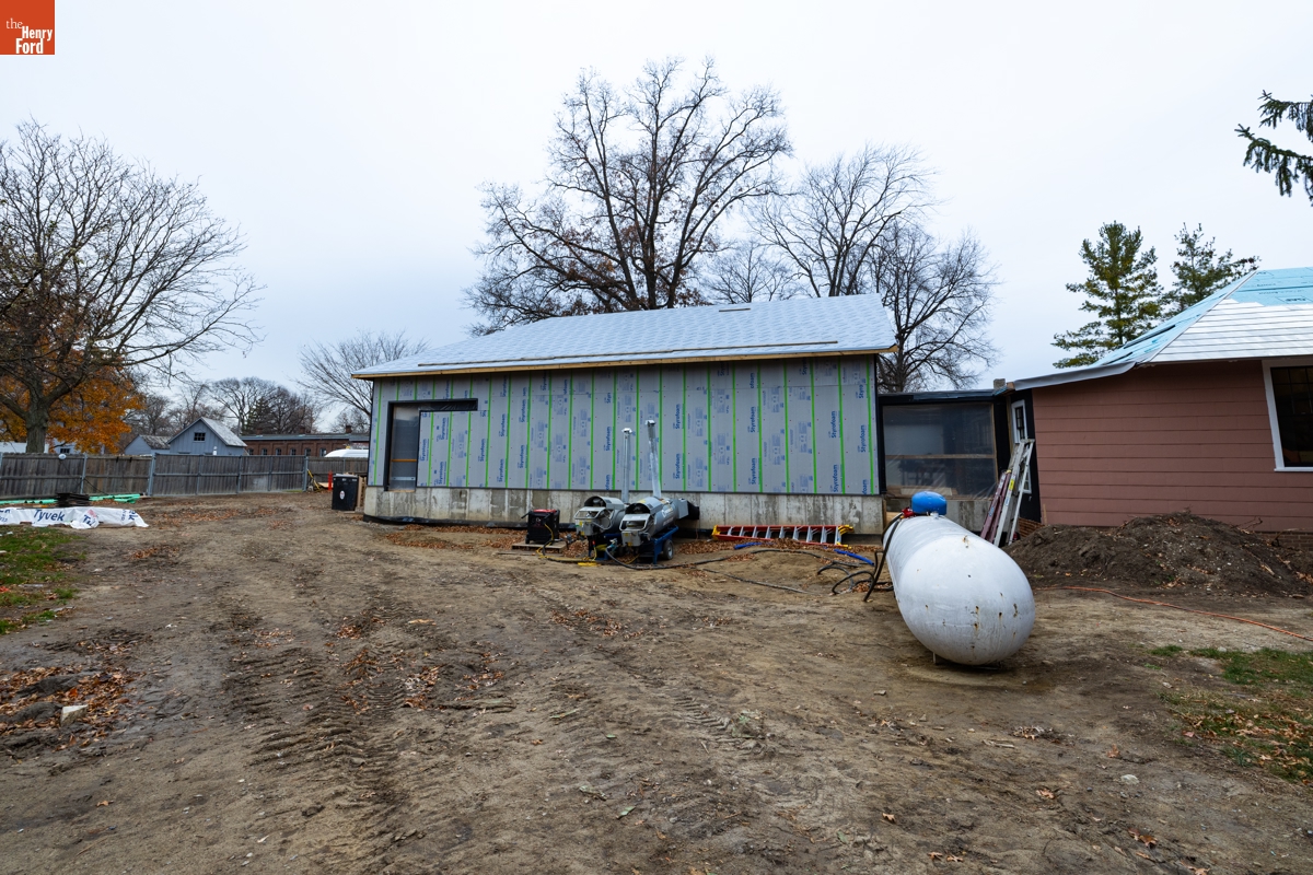 Jackson Home under Construction in Greenfield Village, November 18, 2025
