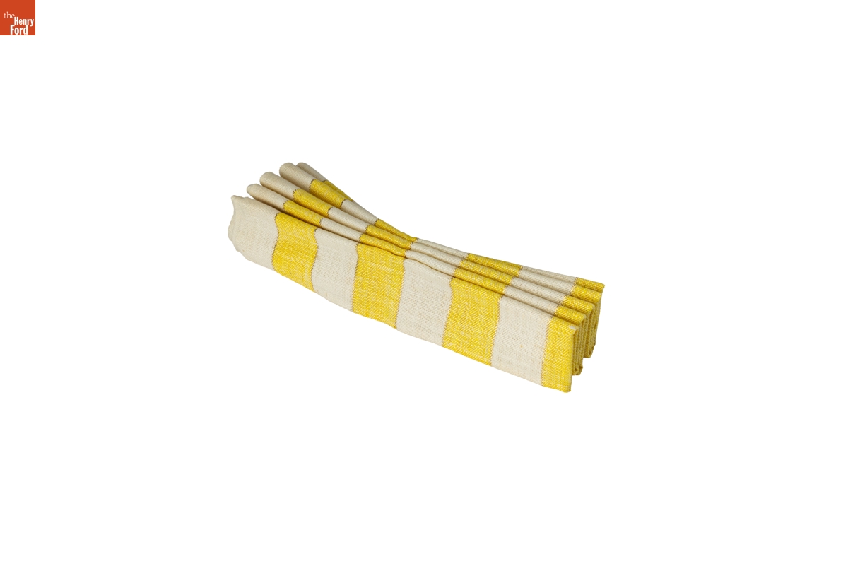 Starco "Kitchen Stripe" Yellow Towel, 1960-1965