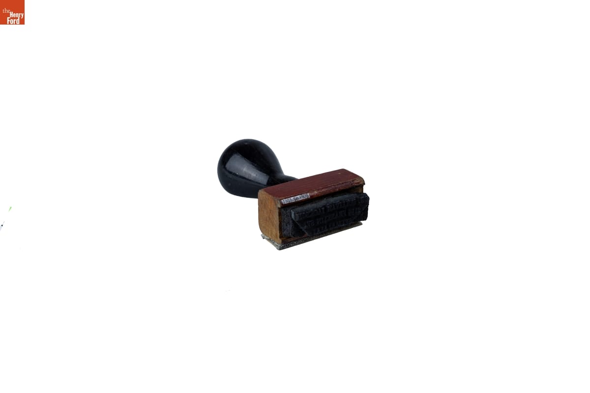 Rubber Stamp Used in Dr. Sullivan Jackson's Dental Office, Selma, Alabama