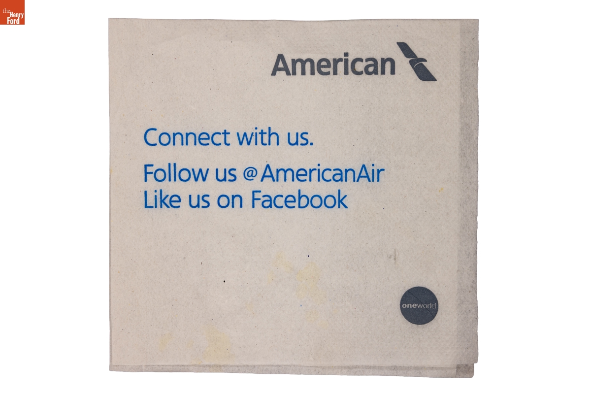 American Airlines Napkin, 2013-2020