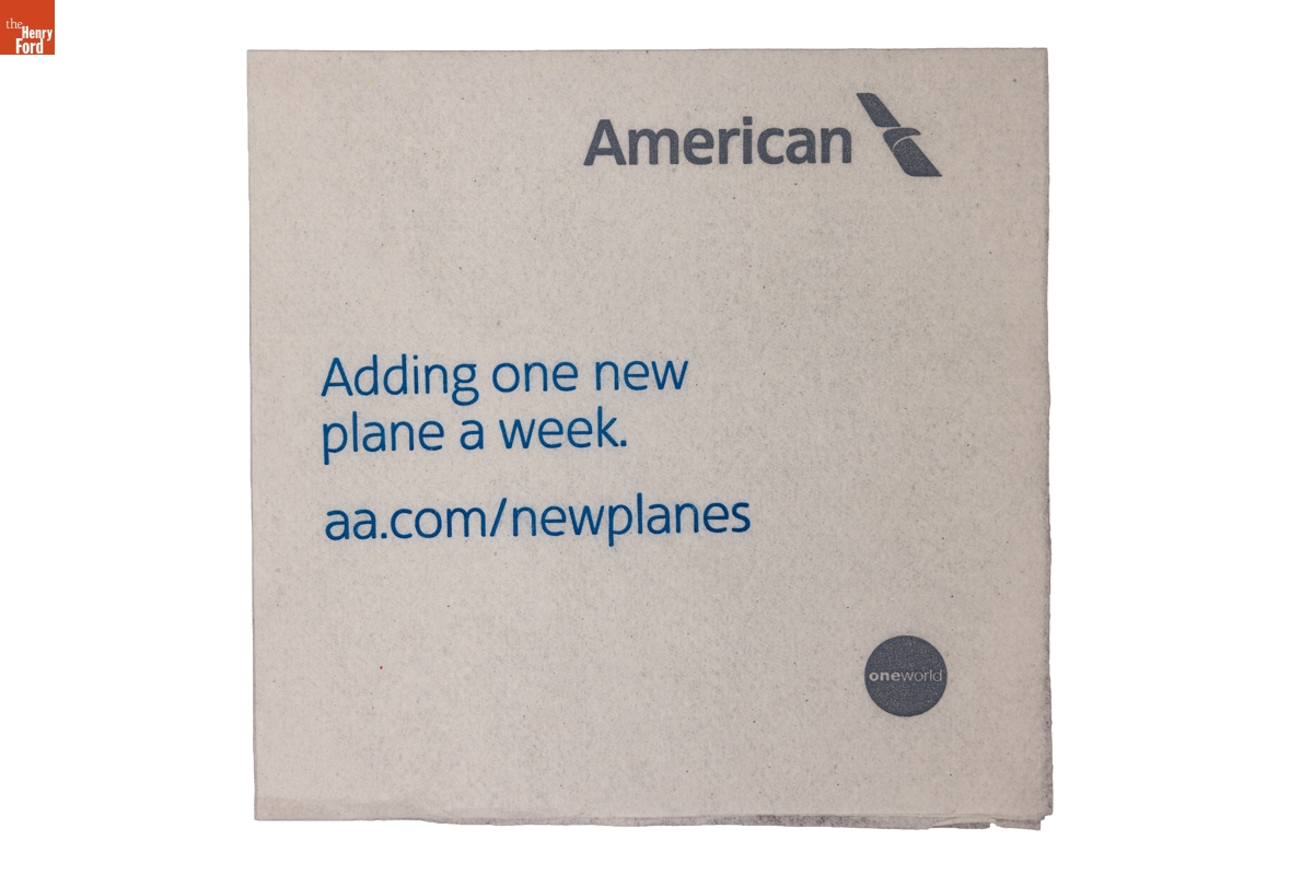 American Airlines Napkin, 2013-2020