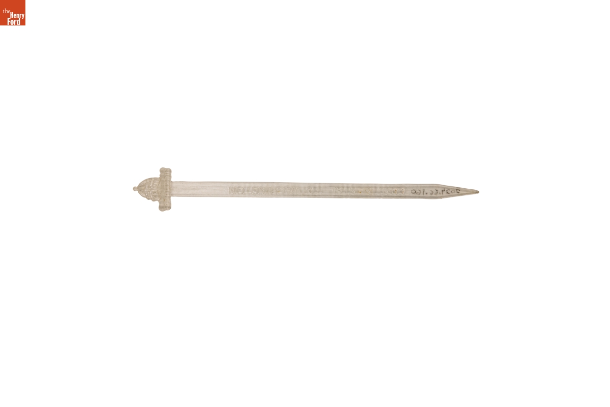 "Continental To Washington" Swizzle Stick, 1967-1991