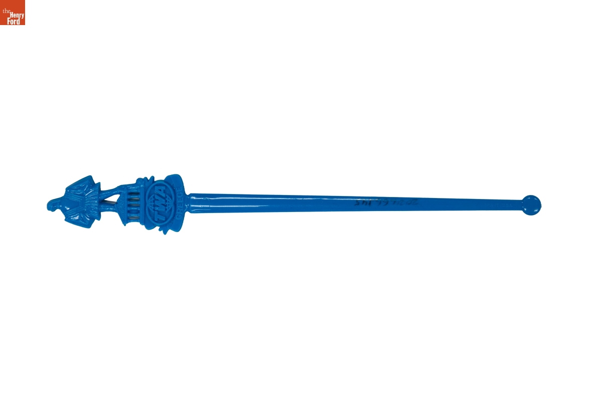 TWA Greece Swizzle Stick, 1965-1975