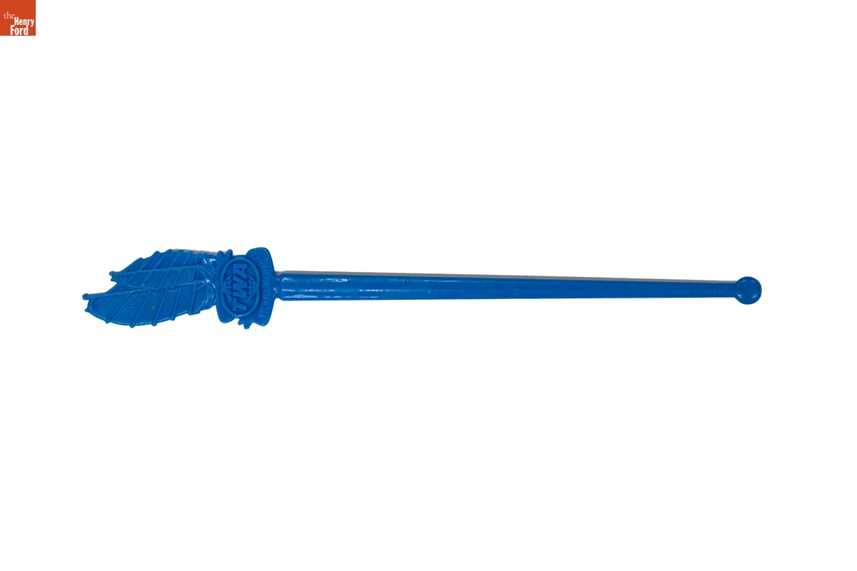 TWA Hong Kong Swizzle Stick, 1965-1975