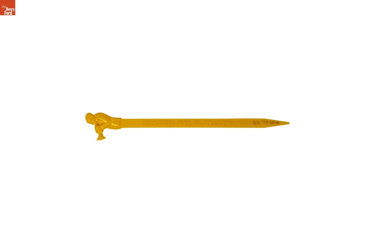 "Continental To New Orleans" Swizzle Stick, 1967-1991