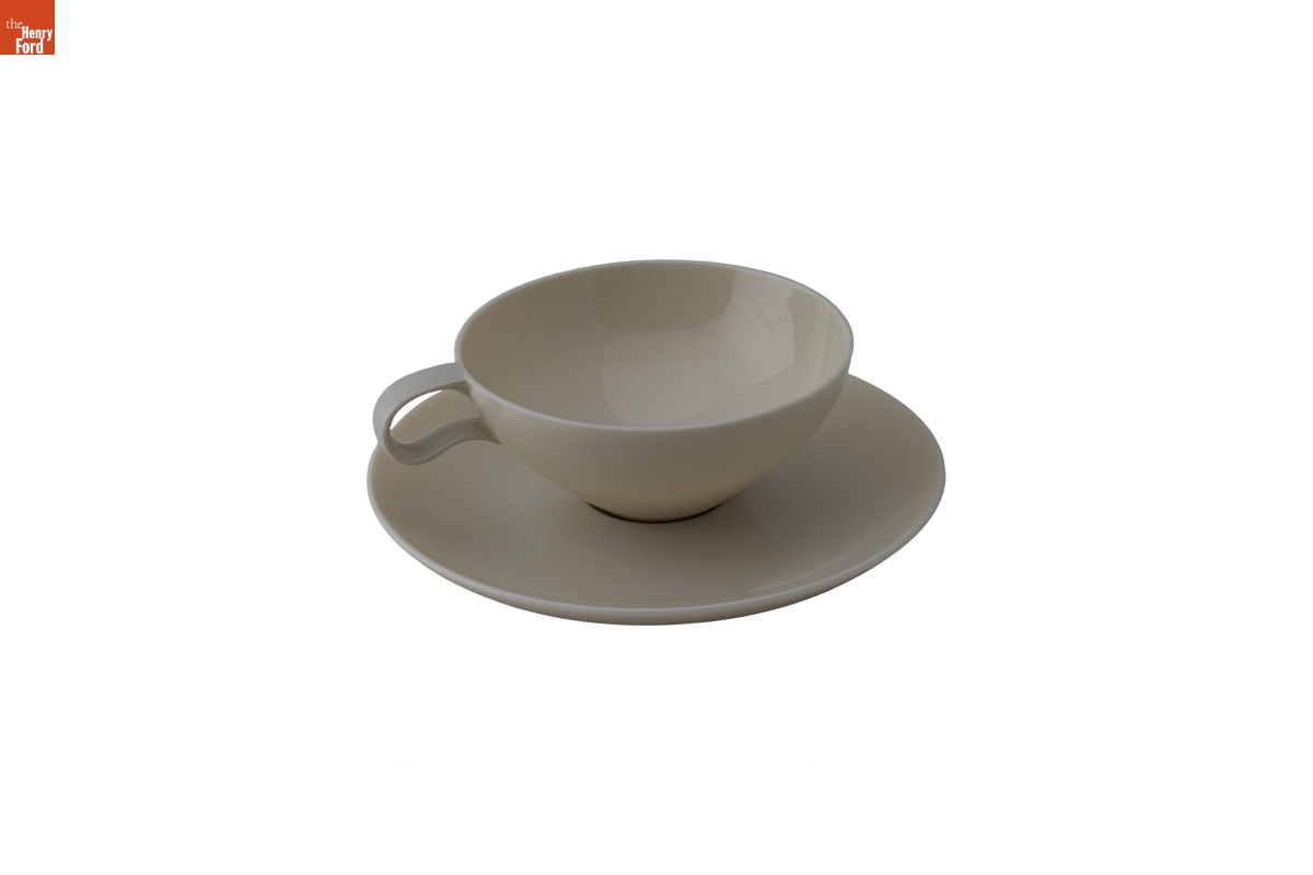 "Museum Shape" Teacup and Saucer Prototype Set Designed by Eva Zeisel, circa 1946