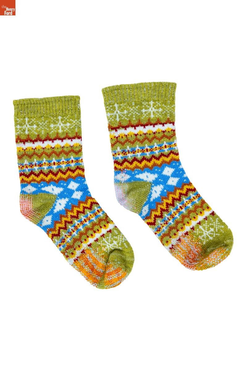 Pair of Fair Isle Socks, Worn by Kate Herron, 2005-2015