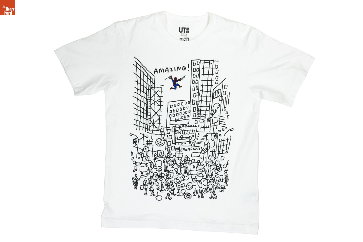 Marvel X Jason Polan, Spider-man "Amazing!" Cityscape T-Shirt, 2019