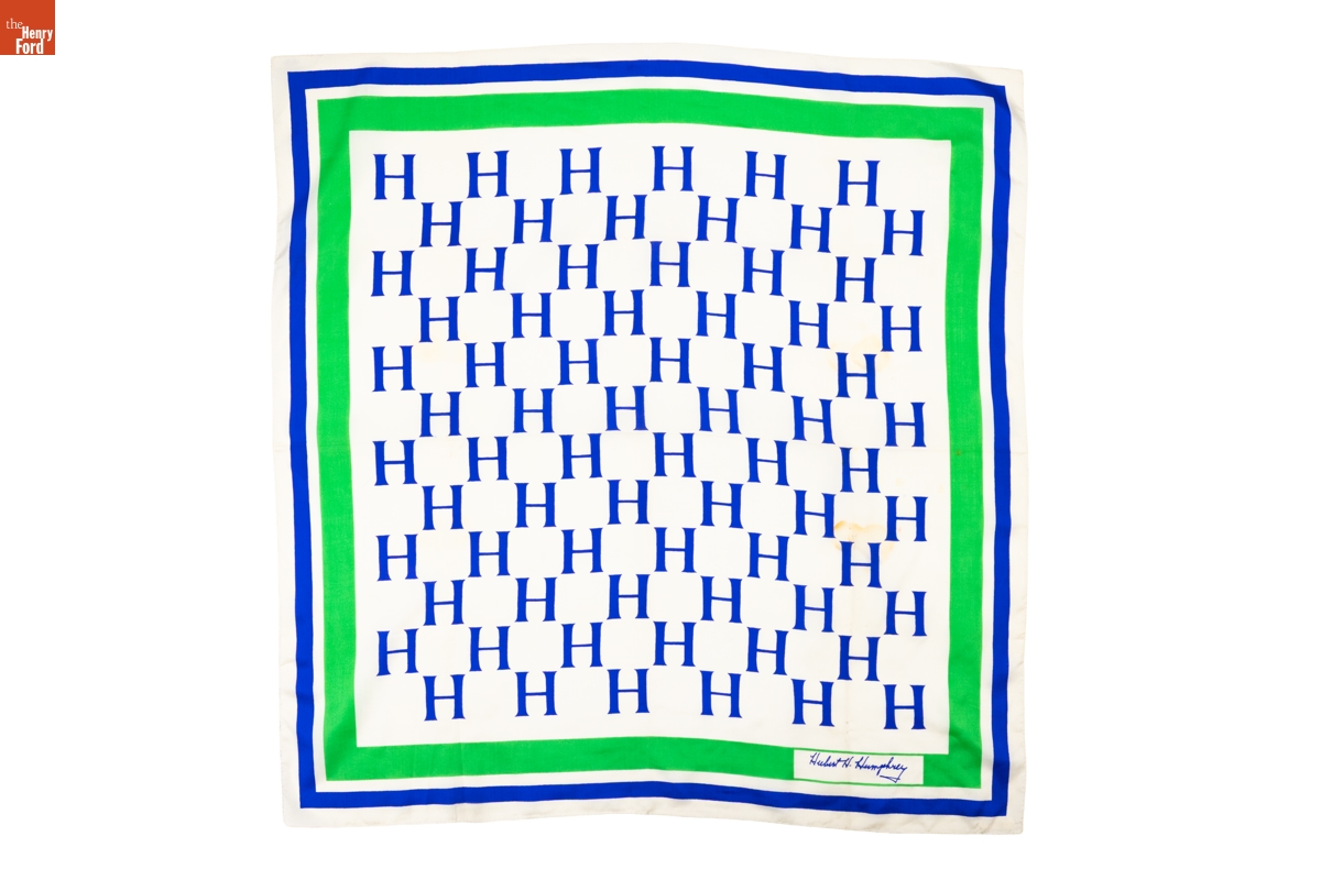 Humphrey Presidential Campaign "H-Line" Scarf, 1968