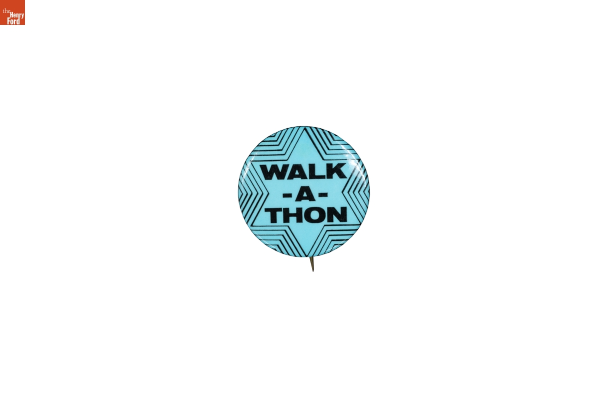 "Walk-A-Thon" Button, circa 1970