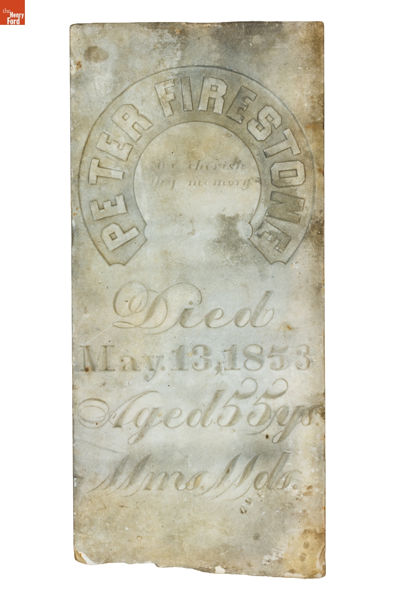 Tombstone of Peter Firestone, 1853
